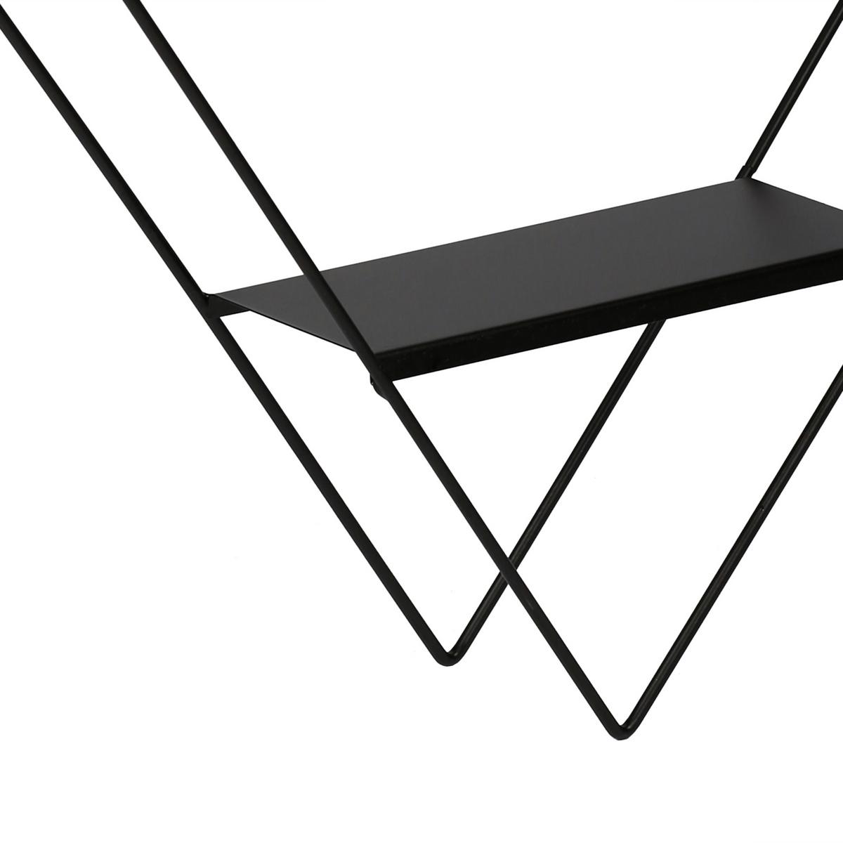 WANDREGAL Polvijärvi - Schwarz, Metall (50/66/9cm) - [en.casa]