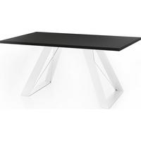 ESSTISCH Colter Weiß rechteckig ausziehbar, Schwarz 160-260/90/76 cm - Schwarz/Weiß, Holzwerkstoff/Metall (90/260/76cm) - WFL GROUP
