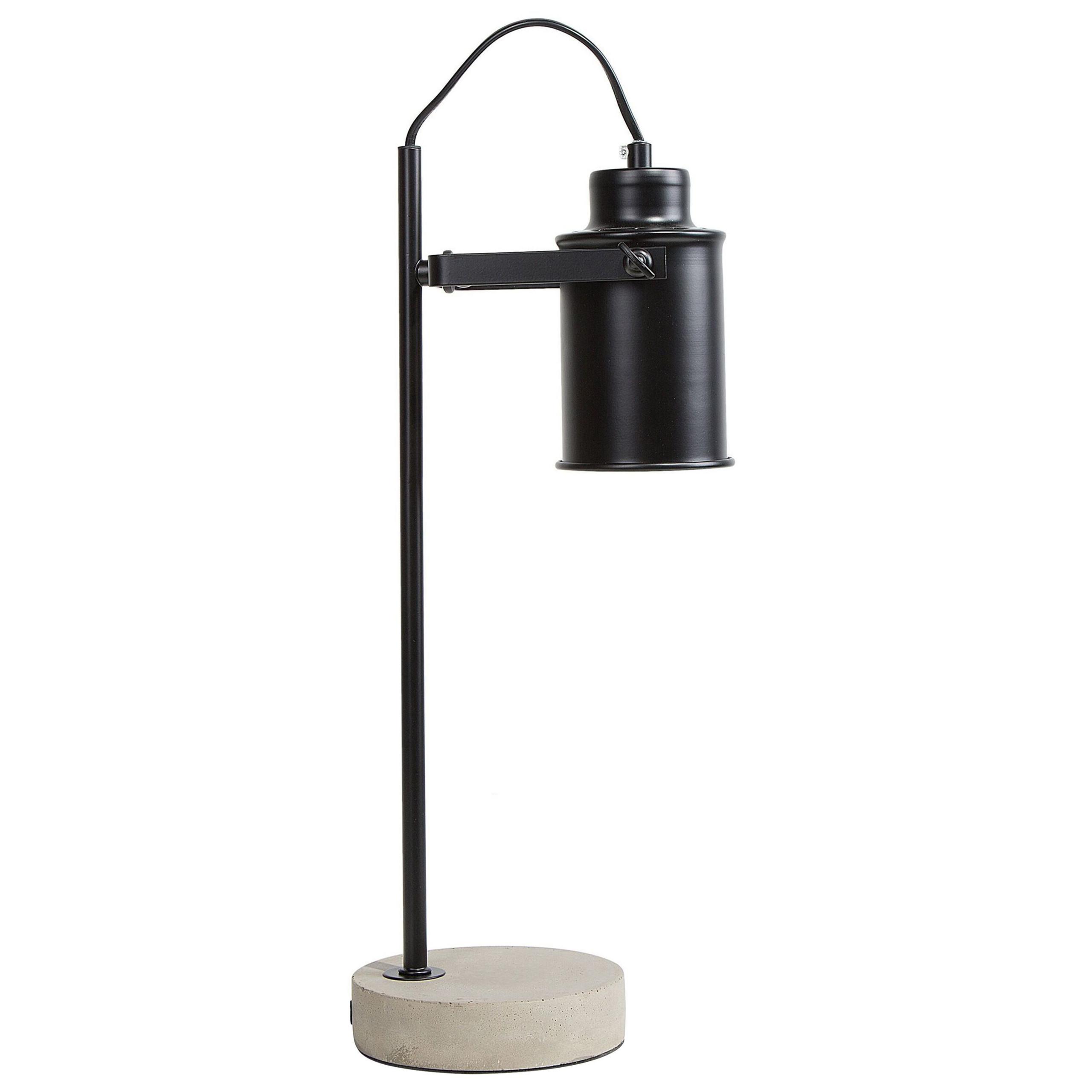 SCHREIBTISCHLAMPE Mundaka 13/13/37 cm - Schwarz, Metall (13/13/37cm) - Beliani
