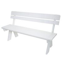 GARTENBANK Weiß - Weiß, Holz (148/86/54cm) - MCW