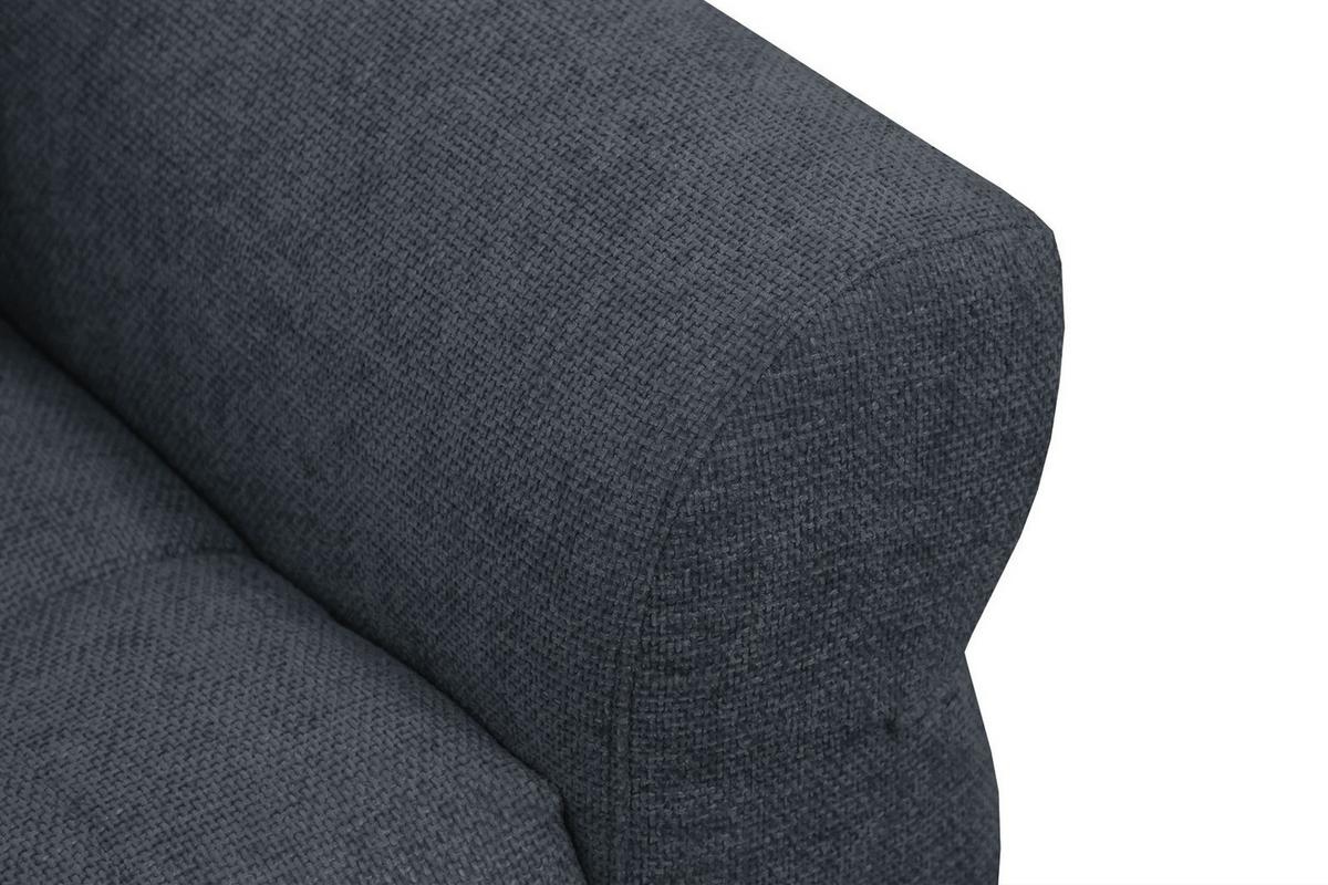 SOFA SALVINI 2-Sitzer, dunkelblau - Schwarz/Dunkelblau, Holzwerkstoff/Textil (176/88/99cm) - Wozimo