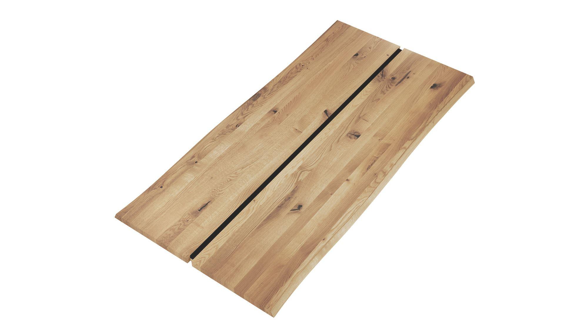 TISCHPLATTE Danilova 180x4x90 Esstischplatte Massivholz Wildeiche - Wildeiche, Holz (180/4/90cm) - 58aufmkessel