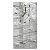 WANDUHR aus Glas 30x60 cm - Stein - Grau, Glas (30/60/0.4cm) - TULUP