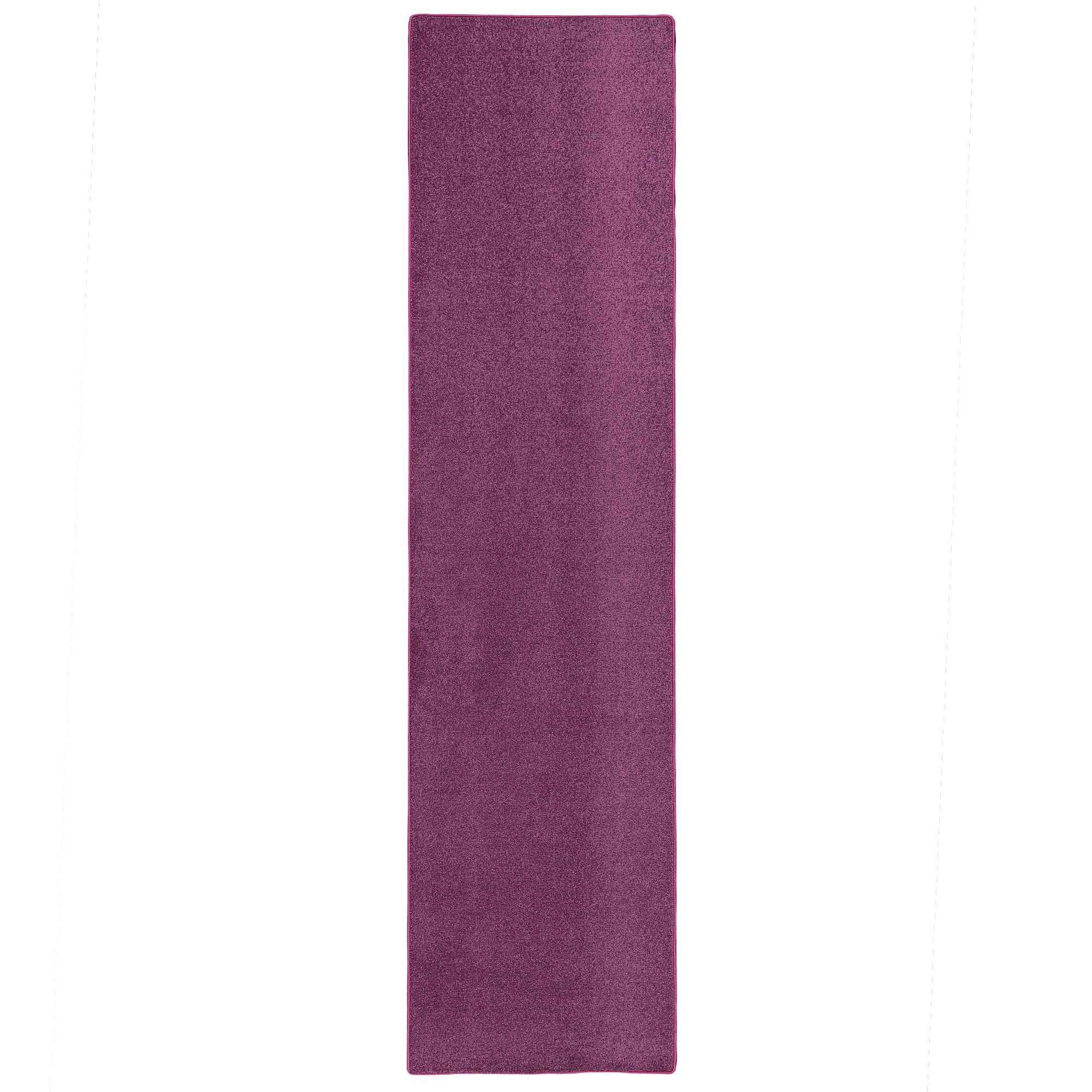 HOCHFLOR VELOURS LÄUFER TEPPICH LUNA - Lila, Textil (100/100cm) - Snapstyle