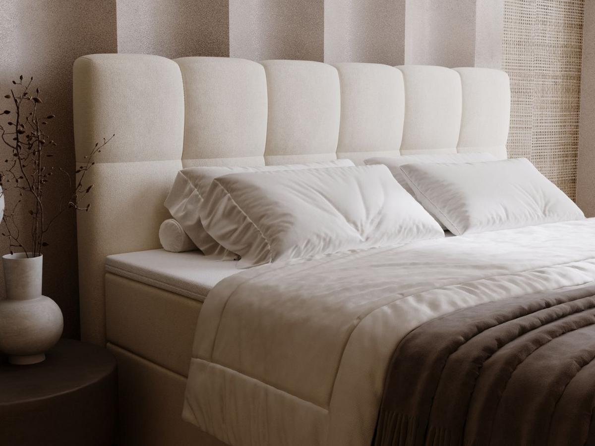 BOXBETT Maison 140x200 Beige - Beige, Holz/Textil (140/200cm) - Graingold