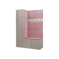 GARDEROBEN-SET Orion IX - Kaschmir/Rosa, Holzwerkstoff/Kunststoff (124/186/46cm) - MIRJAN24