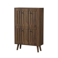 SCHUHSCHRANK 60 cm hoch, walnussfarben - Walnussfarben, Holzwerkstoff (60/95/24cm) - Urban Meuble
