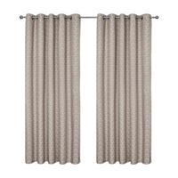 VERDUNKELUNGSVORHÄNGE geometrisch mit Thermo-Funktion, Ösen 117/137 cm - Naturfarben, Textil (117/137cm) - Homescapes