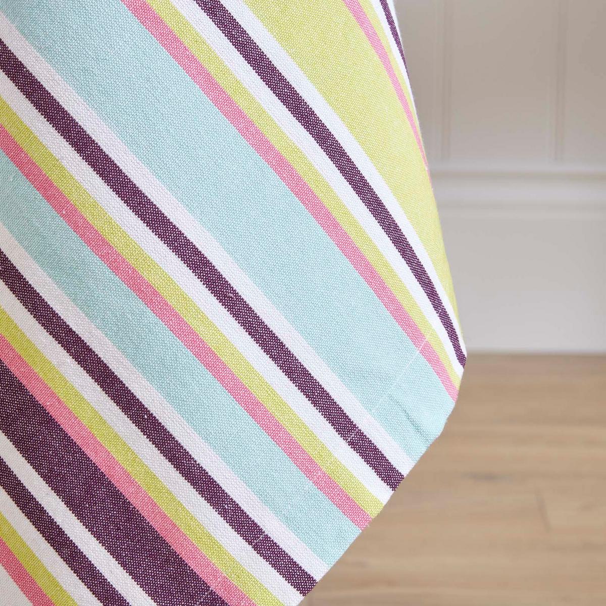 TISCHDECKE Osaka bunt gestreift, 137/178 cm, 100% Baumwolle - Multicolor, Textil (137/178cm) - Homescapes