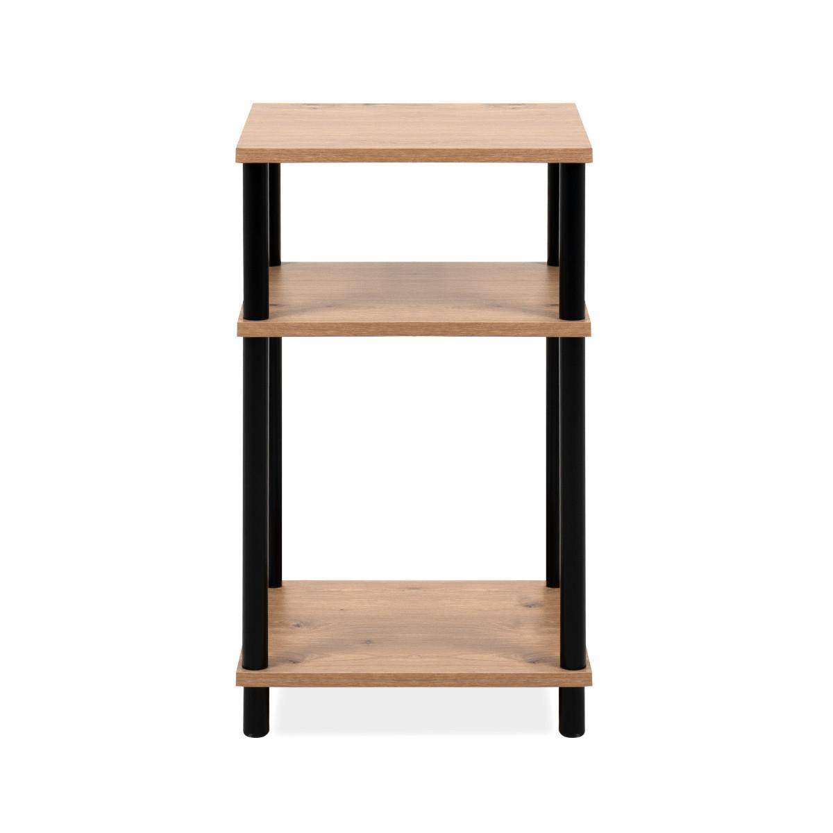 BEISTELLTISCH mit 2 offenen Nischen 30/34/60 cm - Schwarz/Eiche Artisan, Holzwerkstoff (34/30/60cm) - Calicosy