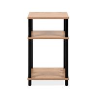 BEISTELLTISCH mit 2 offenen Nischen 30/34/60 cm - Schwarz/Eiche Artisan, Holzwerkstoff (34/30/60cm) - Calicosy