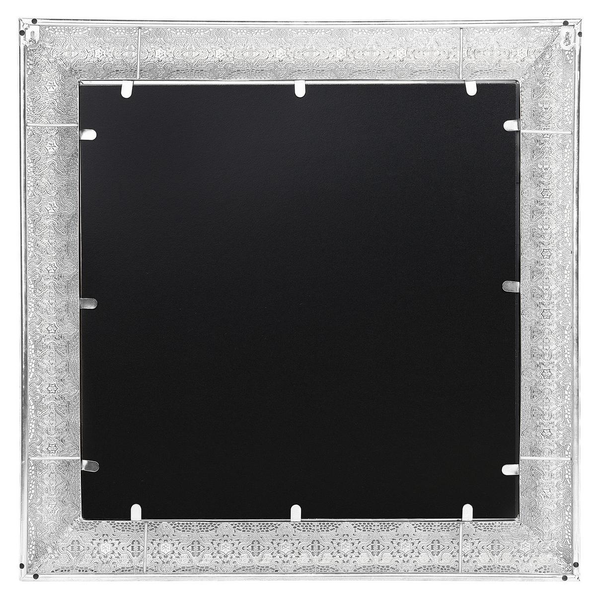 WANDSPIEGEL silber quadratisch 65/65 cm Cavan - Silberfarben, Metall (65/65/4cm) - Beliani