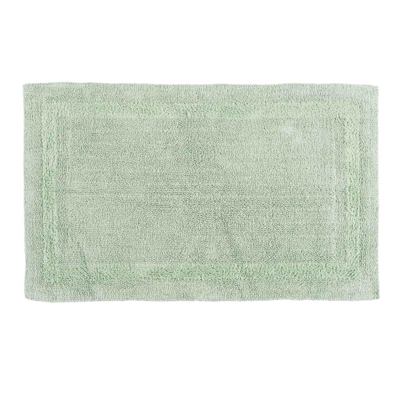 BADEMATTE 50/80 cm, 100% Baumwolle, wendbar - Salbeigrün, Textil (50/80cm) - Homescapes