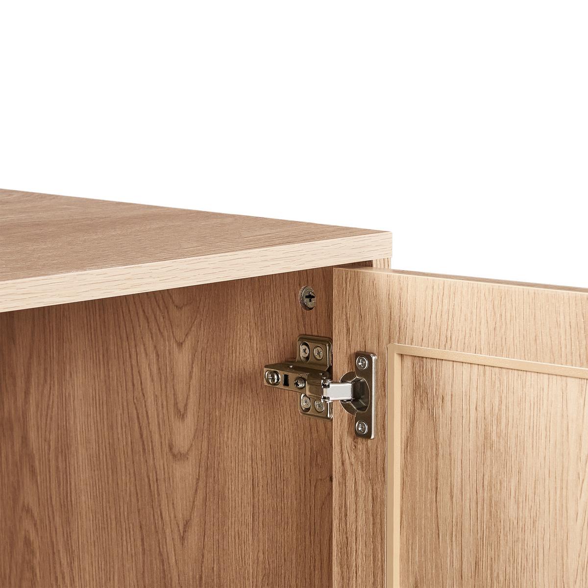SCHRANK Hellbraun Costello - Hellbraun, Holzwerkstoff (120/83/40cm) - Beliani
