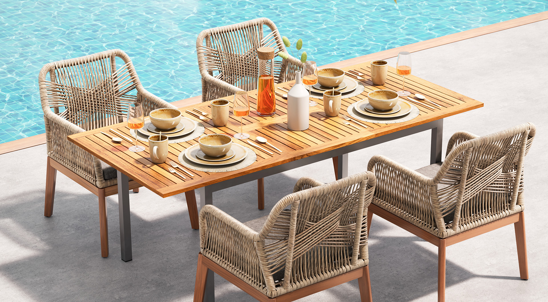 Kerti asztalok látványkép