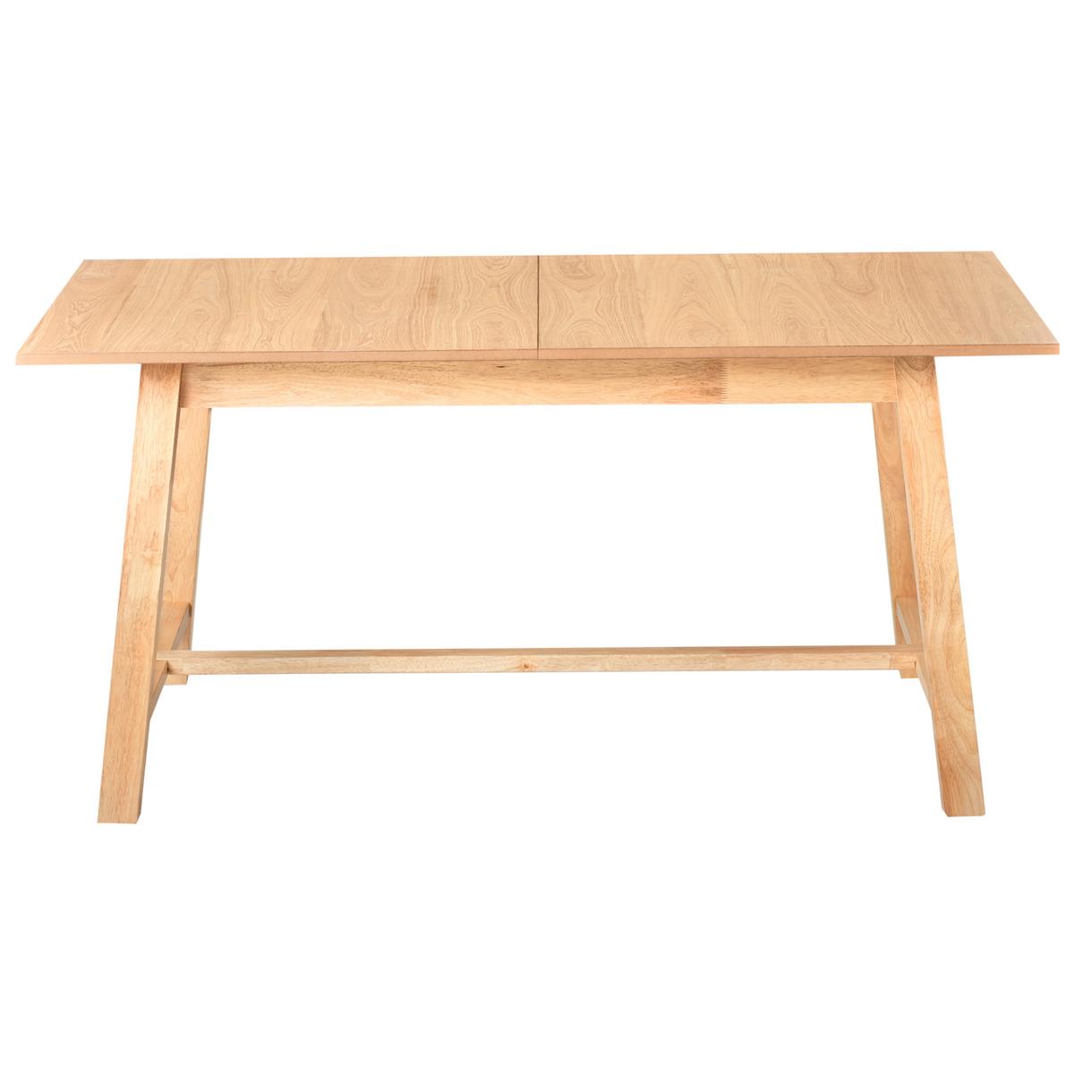 ESSTISCH ausziehbar Helle Esche 160-200/90 cm Barnes - Hellbraun, Holzwerkstoff (160/90/76cm) - Beliani