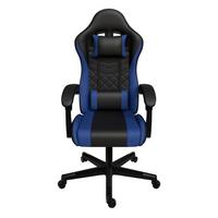 GAMINGSTUHL HyperSeat schwarz/blau - Blau, Kunststoff (63/131/121cm) - Juskys