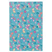 KINDER SPIEL TEPPICH SCHMETTERLING - Türkis, Textil (140/200cm) - Snapstyle