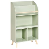 BÜCHERREGAL mit 3 Ebenen 102 cm Hellgrün Liloet - Hellgrün/Braun, Holzwerkstoff (60/102/30cm) - Beliani
