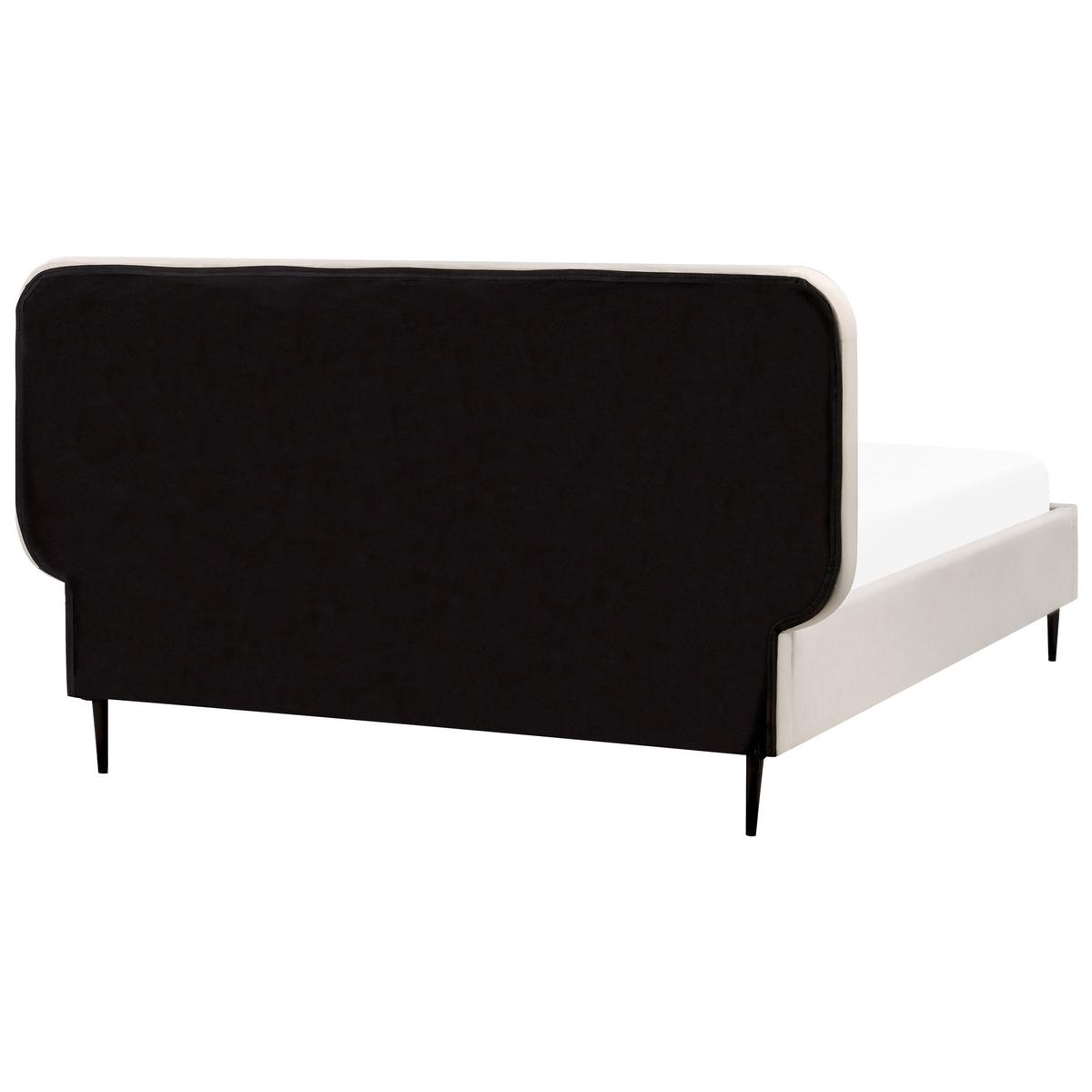 BETT mit Lattenrost 140/200 cm Beige Brin - Beige/Schwarz, Textil (140/200cm) - Beliani