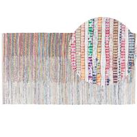 TEPPICH geflochten Mersin 150/80 cm - Multicolor, Textil (80/150cm) - Beliani