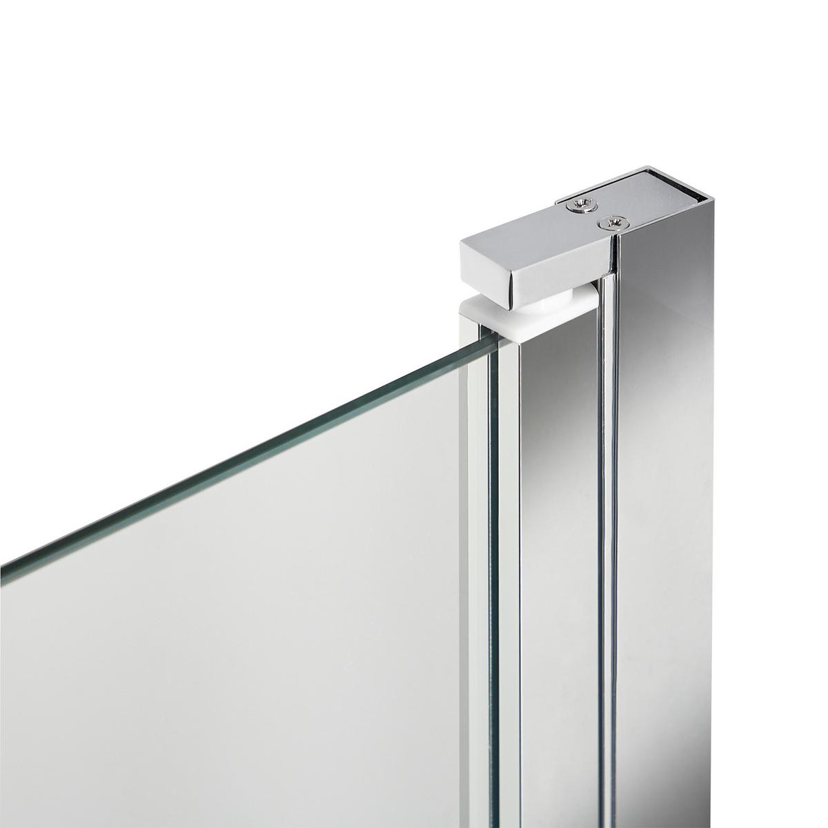 BADEWANNENAUFSATZ 140/70 cm Silber Lapan - Transparent, Glas (70/140cm) - Beliani