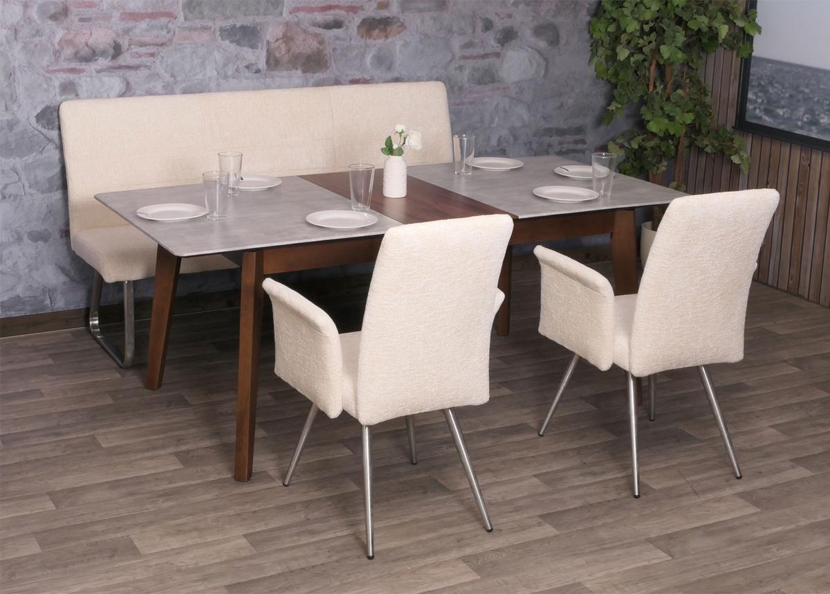 ESSZIMMER-SET Beige 3er-Set - Beige, Textil (180/99/65cm) - MCW