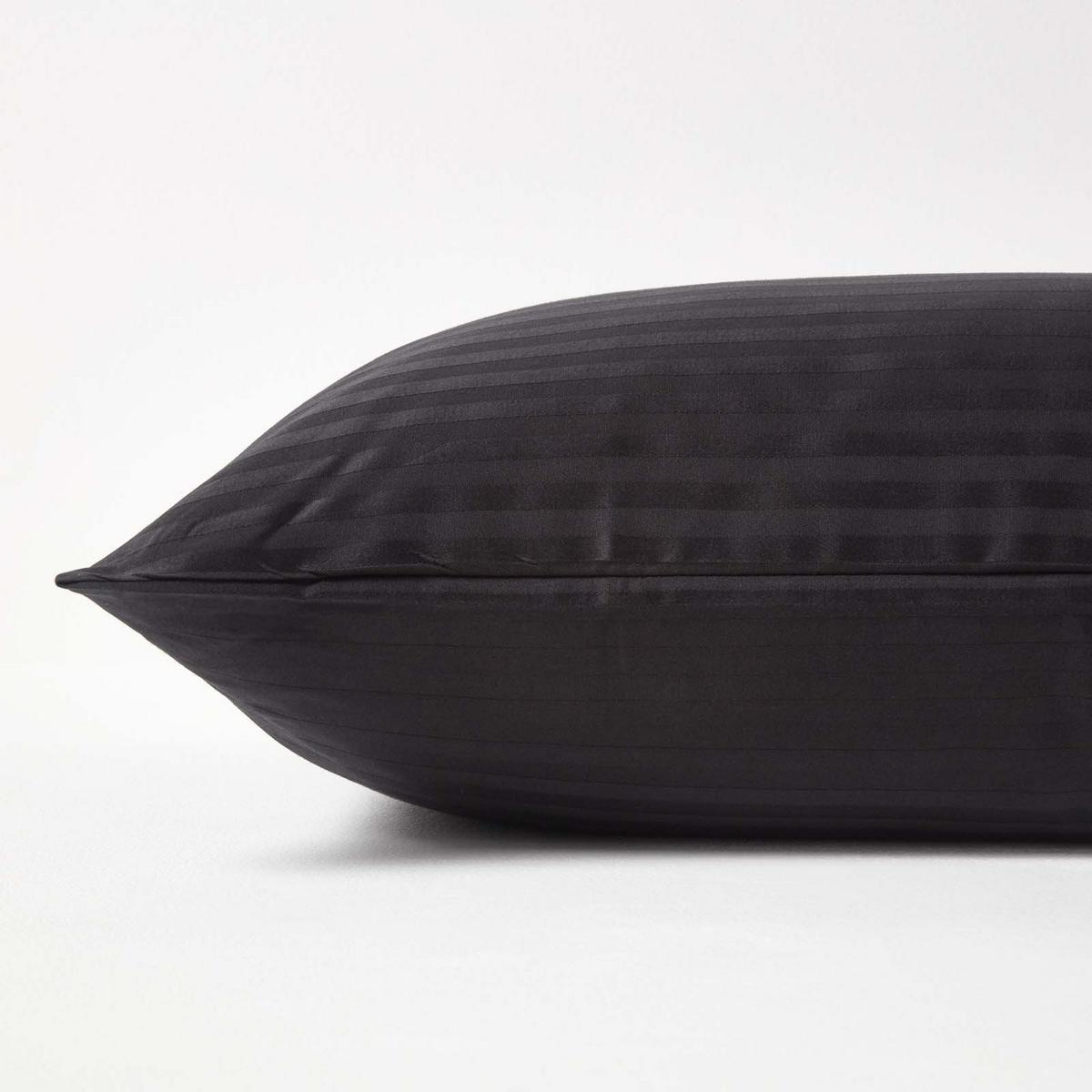 KISSENBEZUG Damast, Ägyptische Baumwolle, Fadendichte 330 - Schwarz, Textil (80/80cm) - Homescapes
