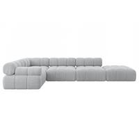 ECKSOFA modulares Sofa Felto-L2 - 380x190x70 cm Grau Cord - Grau, Holzwerkstoff/Textil (380/190cm) - ALTDECOR