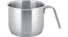 Milchtopf aus Edelstahl.