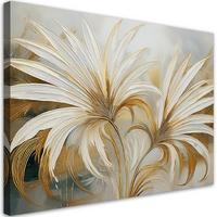 WANDBILD tropische blätter botanik - Beige, Textil (60/40cm) - Feeby