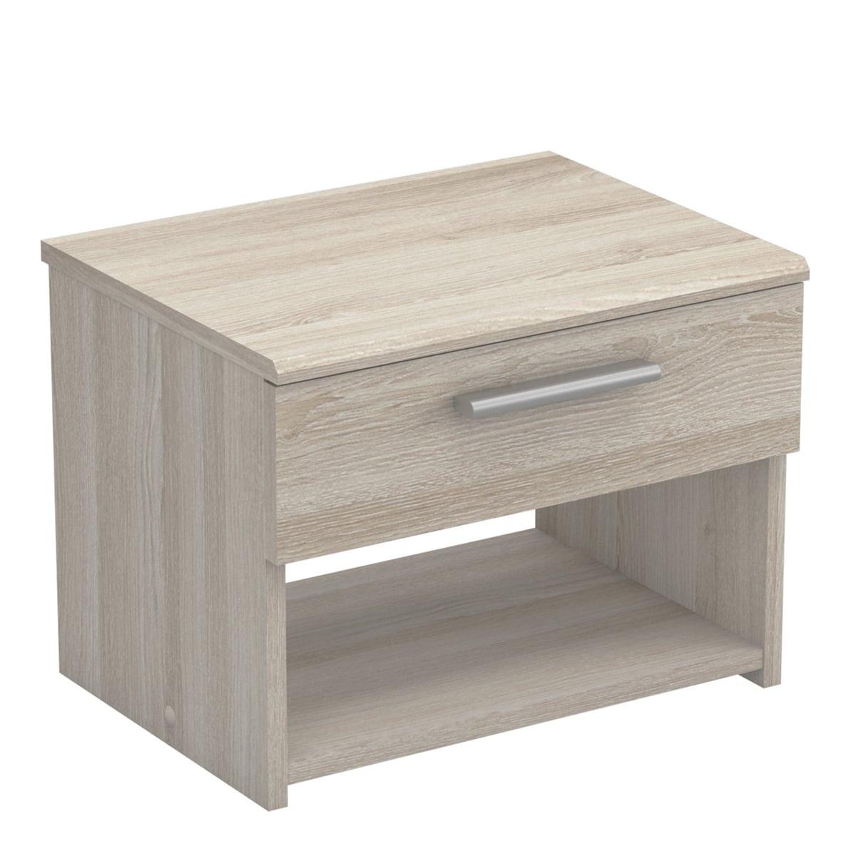NACHTTISCH mit 1 Schublade L42,5 cm, Dekor Helles Holz - Pricy - Eiche Artisan, Holzwerkstoff (32.3/32.1/34.4cm) - Calicosy