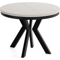 ESSTISCH Savio Neo rund ausziehbar verlängerbar XXL, Kaschmir 100-200/100/77 cm - Kaschmir/Beige, Holz/Holzwerkstoff (100/200/77cm) - WFL GROUP