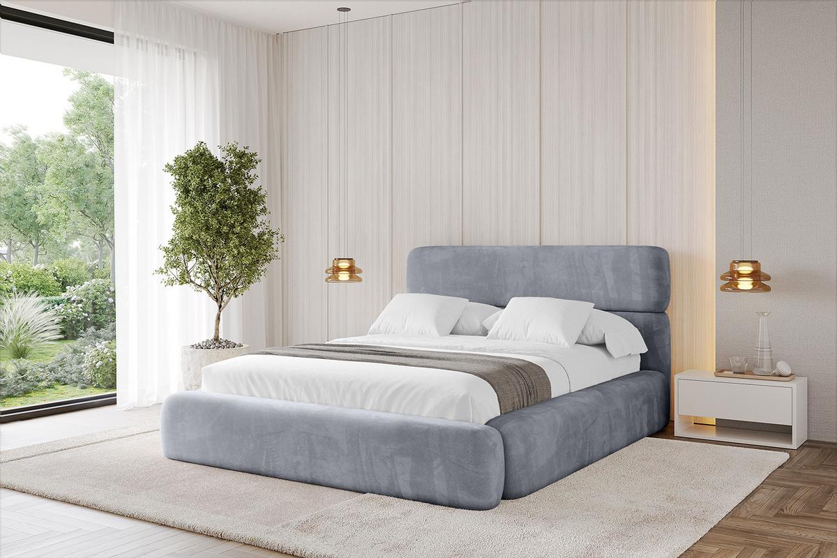 POLSTERBETT mit Bettkasten und Lattenrost, Boxbett ohne Matratze - ENORA 180x200 Grau - Grau, Holzwerkstoff/Textil (180/200cm) - ALTDECOR