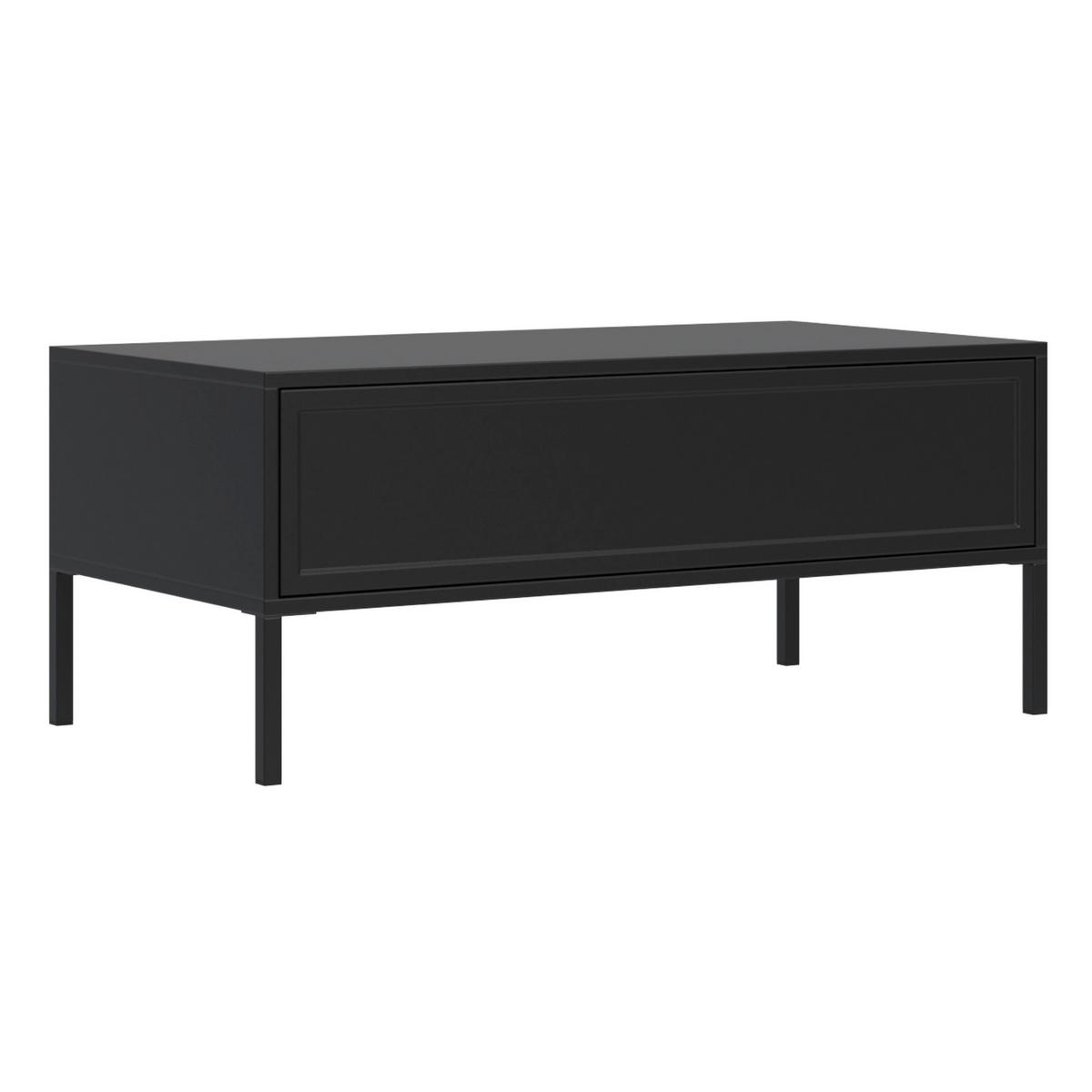 COUCHTISCH Vilavio schwarz 100/50 cm - Schwarz, Holzwerkstoff/Metall (50/100/40cm) - Selsey