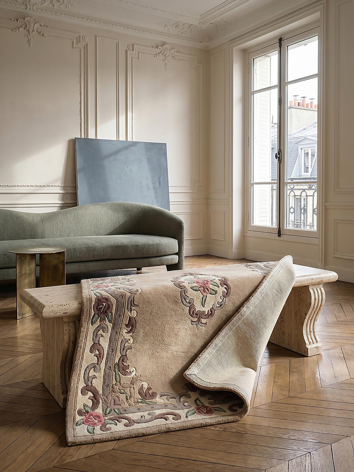 WOLLTEPPICH BEAULY, klassisch, Braun-Beige, 120 x 180 cm - Braun, Textil (120/180cm) - KADIMA DESIGN