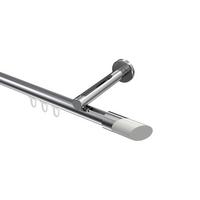 GARDINENSTANGE INNENLAUF Siteno Verano 100 cm, 1-läufig, 20 mm Ø Chrom - Chromfarben/Weiß, Metall (100cm) - INTERDECO