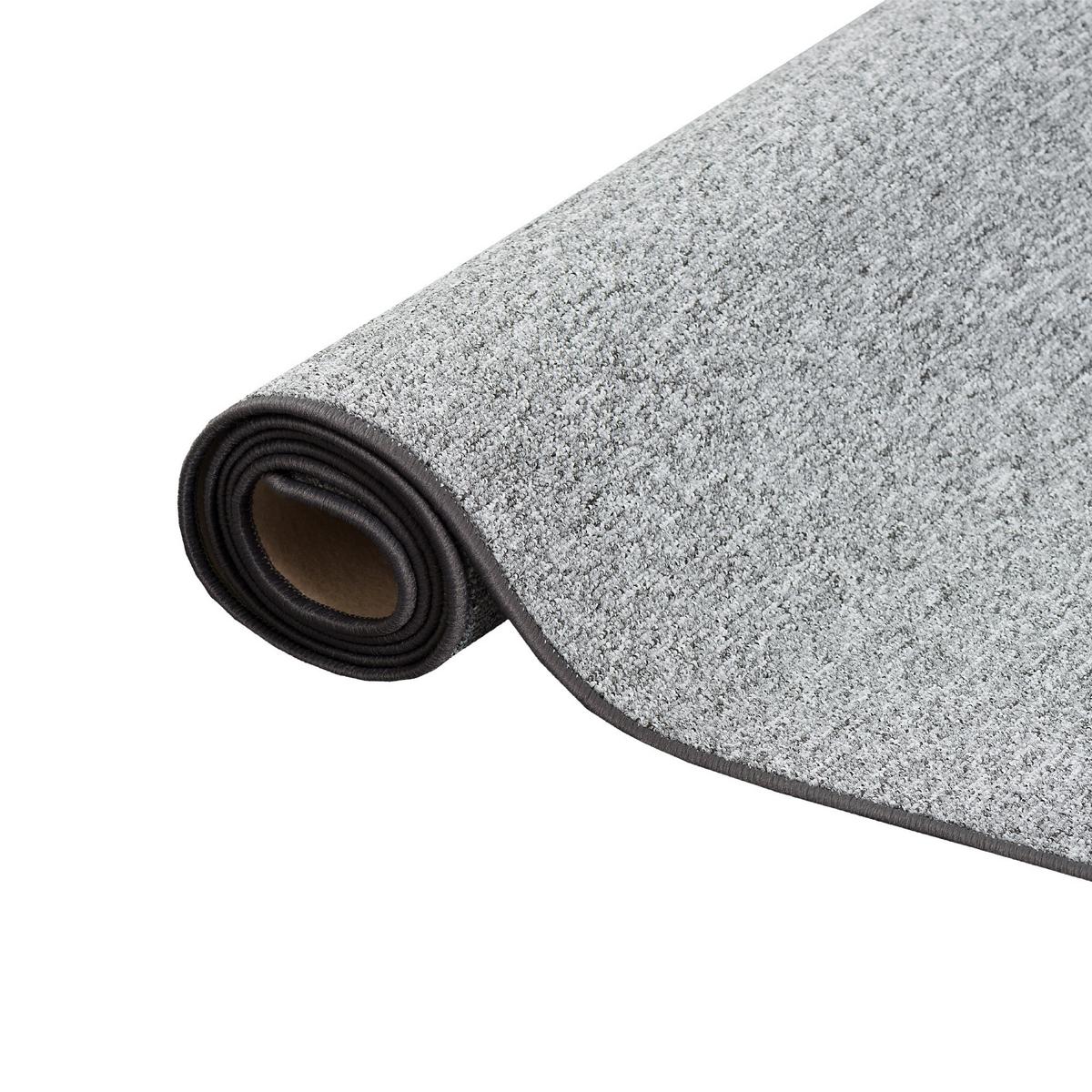 FEINSCHLINGEN VELOUR LÄUFER TEPPICH STRONG - Silberfarben, Textil (80/400cm) - Snapstyle