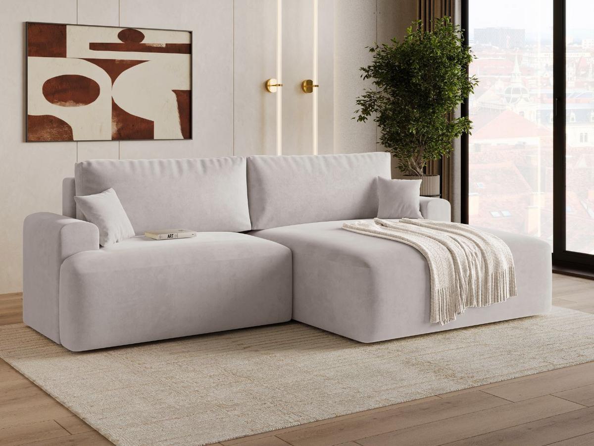 ECKSOFA Serene Grau Links - Grau, Holz/Textil (259/145cm) - Graingold