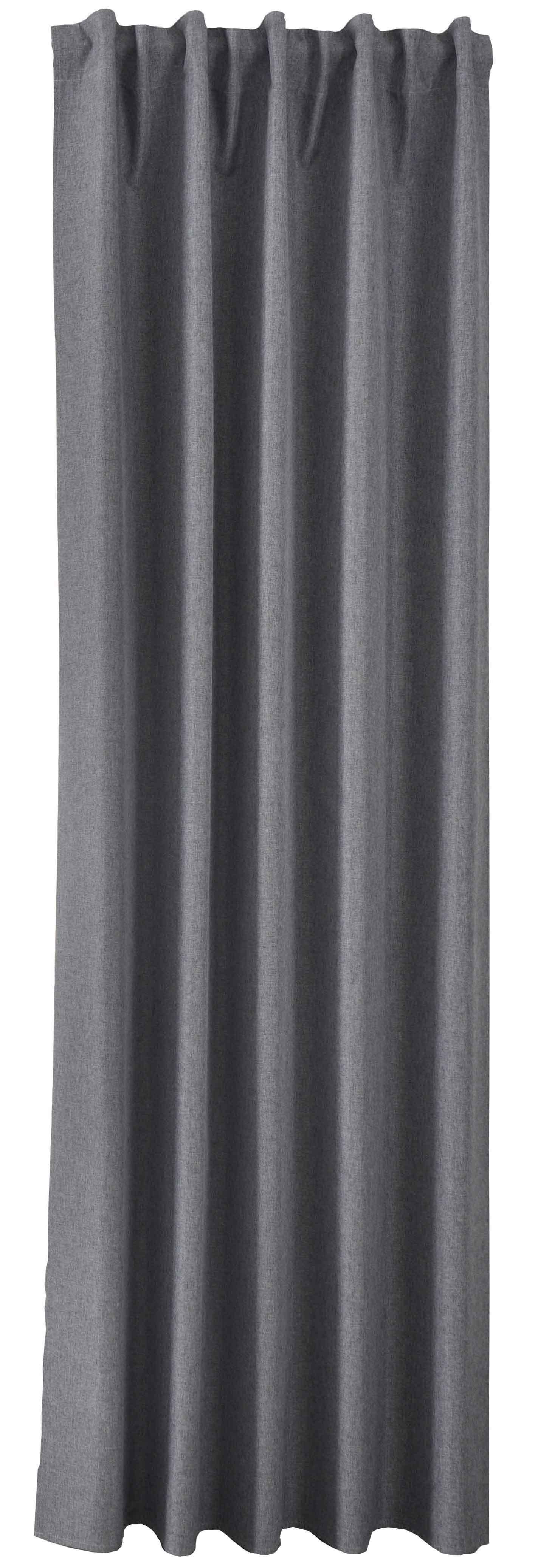 VORHANG BOSTON DARK HxB 245x140 cm Dunkelgrau - Dunkelgrau, Textil (140/245cm) - Gardinenbox