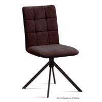 ESSZIMMERSTUHL (8er-Set) Drucy 47x91x60 Schwarz/Espresso - Dunkelbraun/Schwarz, Kunststoff (60/91/47cm) - 58aufmkessel