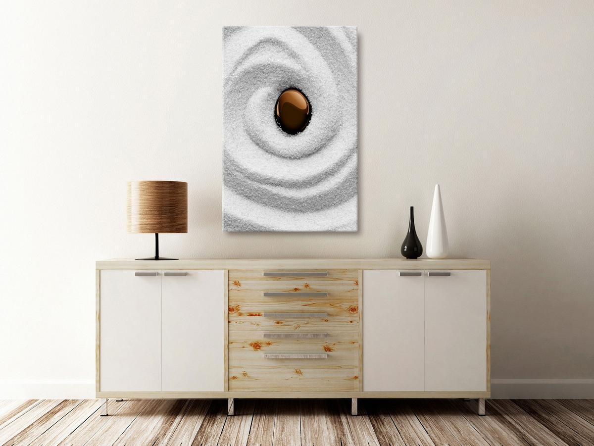 KUNSTDRUCK Grau 40/60 cm - Braun/Grau, Textil (40/60cm) - KUNSTLOFT