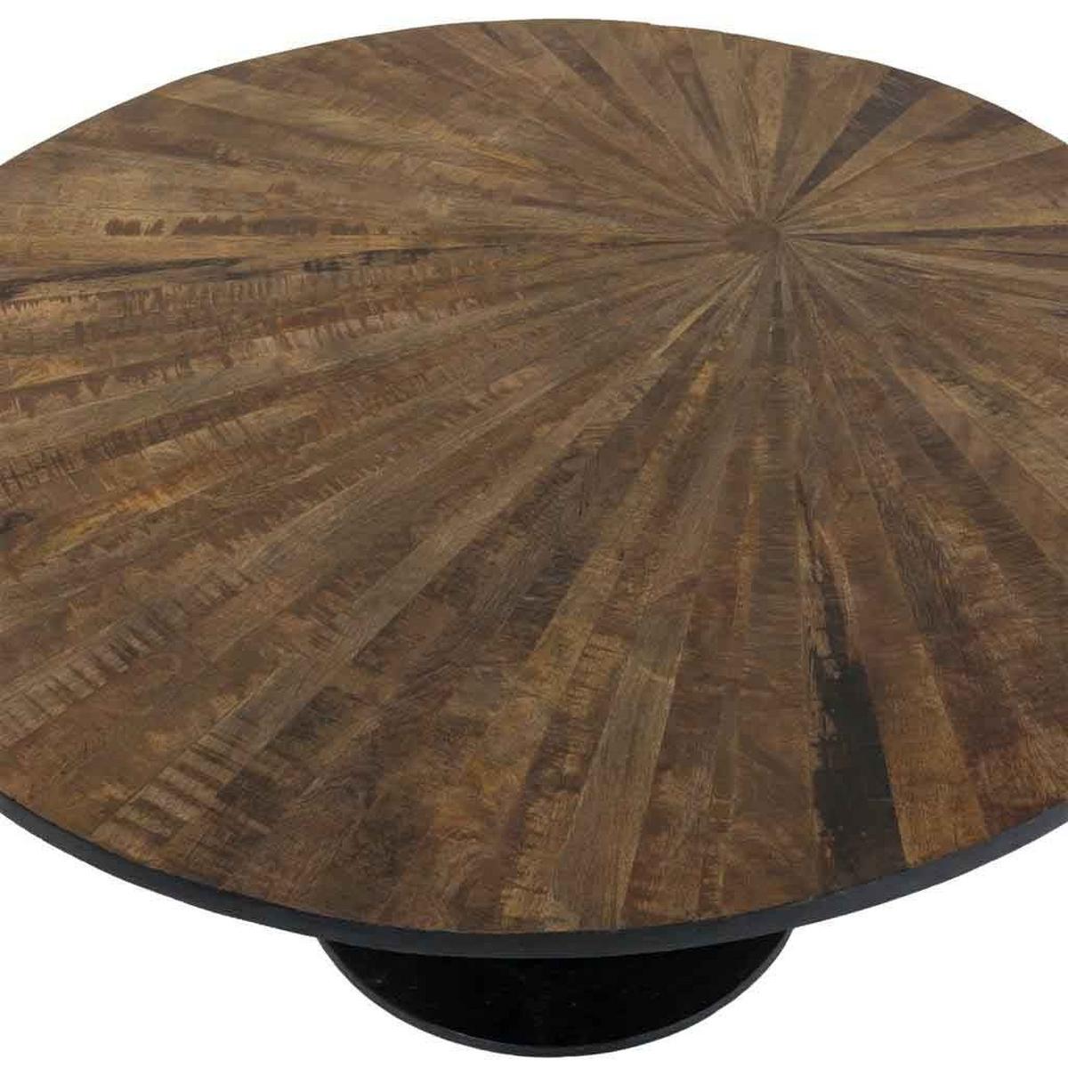 TISCH aus Metall und Holz, braun, 90x45cm - Braun, Holz (90/90/45cm) - Wanderlust