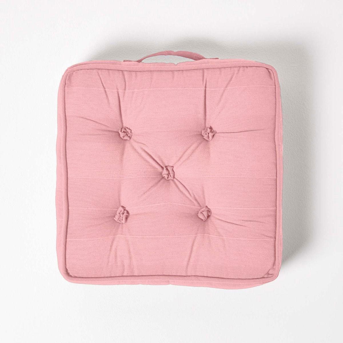 SITZKISSEN Rajput rosa 40/40/8 cm - Rosa, Textil (40/40/8cm) - Homescapes