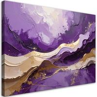 LEINWANDBILD Abstraktion 100x70cm - Lila, Textil (100/70cm) - Feeby