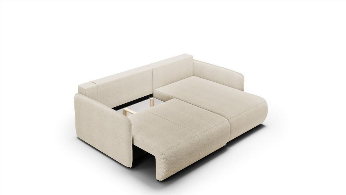 ECKSOFA Calgary - Creme, Holzwerkstoff/Textil (207/148cm) - Fun Möbel