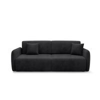 SOFA Dora 3 Sitzplätze Schwarz - Schwarz, Holz (233/92/110cm) - Petits-meubles