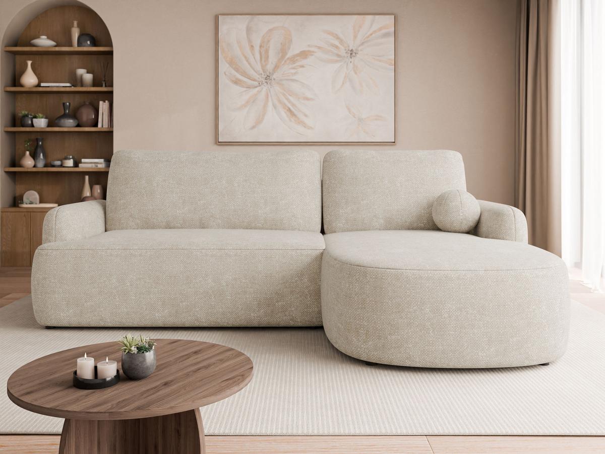 ECKSOFA Loridu Premium, Seite: Rechts - Beige/Schwarz, Holz/Kunststoff (174/250cm) - MIRJAN24