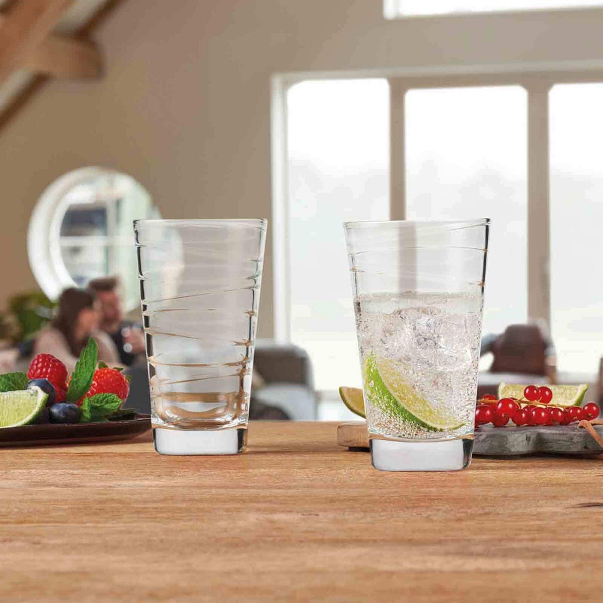TRINKGLÄSER Vario Struttura transparent 280 ml 6er Set - Transparent, Glas (0.28L) - Leonardo Living