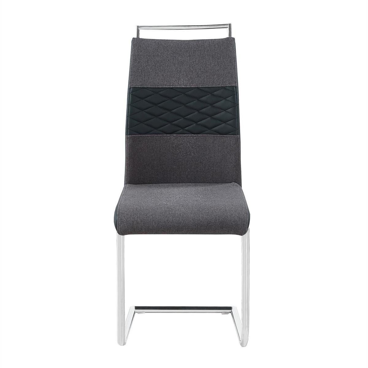 ESSZIMMERSTUHL ERZA 4er-Set dunkelgrau - Dunkelgrau, Textil (42/101/58cm) - CARO-Möbel
